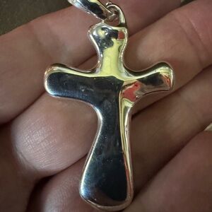 Sterling Silver Robert Lee Morris Large Cross Enhancer Pendant